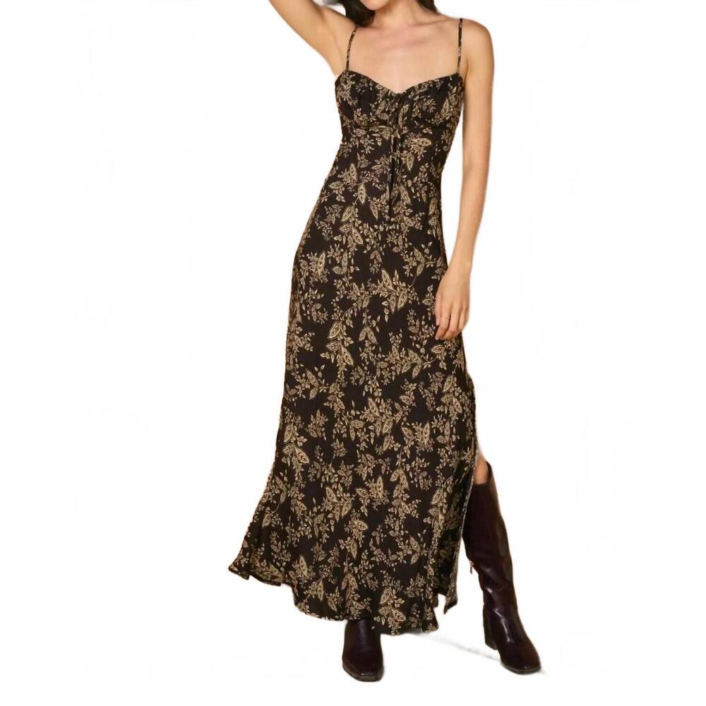 NEW DRESS FORUM sweetheart maxi dress in brown butter